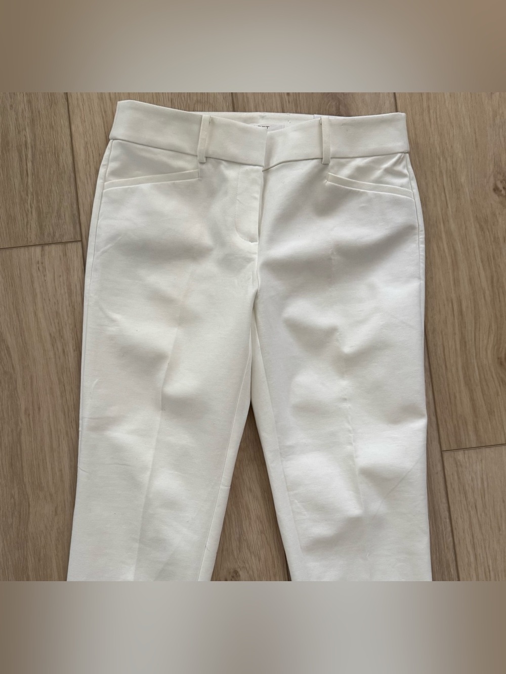 LOFT Riviera Pants White 6 Petite Cropped Marisa Fit Stretch New w/ tags NWT - Picture 3 of 16